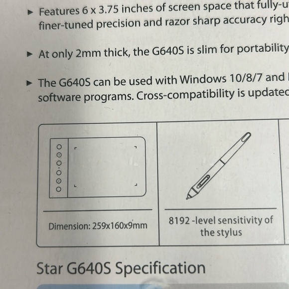 XP-Pen Star G640S Drawing Tablet - Picture 8 of 9